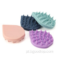 Escova de cabelo de silicone machado de shampoo de massager